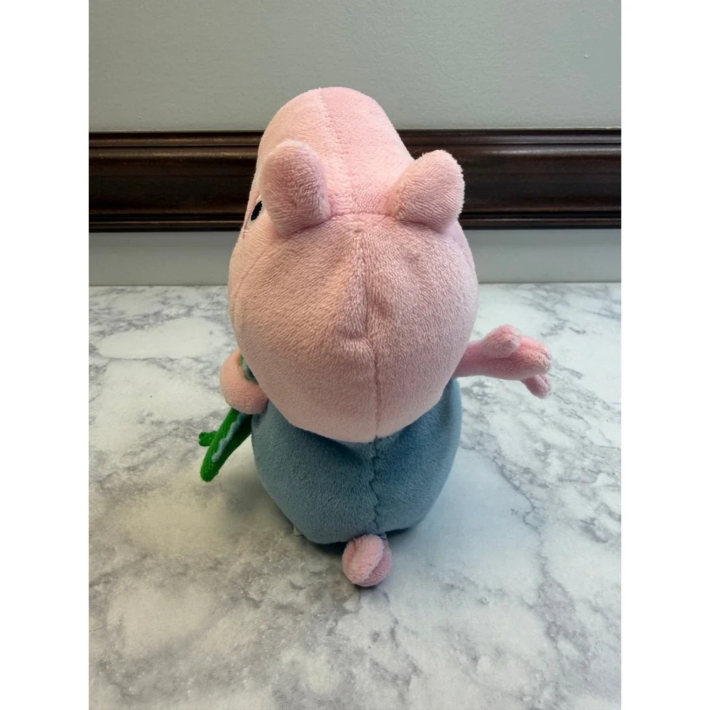Ty Peppa Pig George Pig Plush Set of 2 Bananas and George w/ Dinosaur Pink Blue